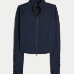 Gilly Hicks Active Recharge Bow Double Zip Jacket - navy