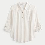 Easy Icon Popover Shirt - white stripe
