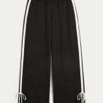 Gilly Hicks Active Side Bow Baggy Pants - black