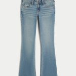 Low-Rise Light Wash Boot Jeans - medium
