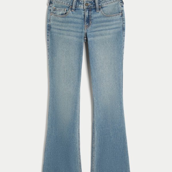 Low-Rise Medium Wash Boot Jeans - medium