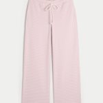 Gilly Hicks Waffle Lace Straight Pants - light lilac stripe