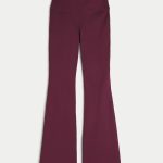 Gilly Hicks Active Recharge High-Rise Flare Leggings - mulberry