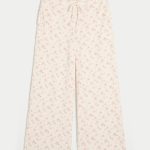 Gilly Hicks Baggy Cozy Waffle Pants - cloud white floral