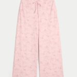 Gilly Hicks Baggy Cozy Waffle Pants - light lilac print