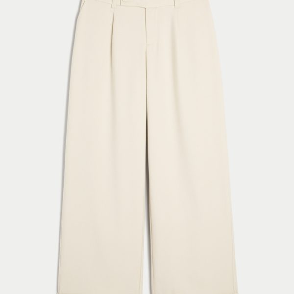 Hollister Livvy Low-Rise Wide-Leg Pants - cream