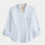 Button-Through Icon Shirt - white stripe