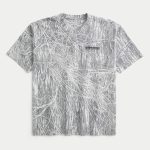Boxy Heavyweight Logo Crew T-Shirt - cream  camo