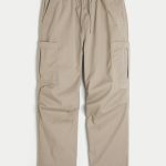Baggy Pull-On Utility Pants - khaki