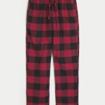24/7 Straight Pajama Pants - red check