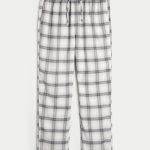 24/7 Straight Pajama Pants - gray plaid