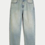 Washed Black Skater Baggy Jeans - tinted light