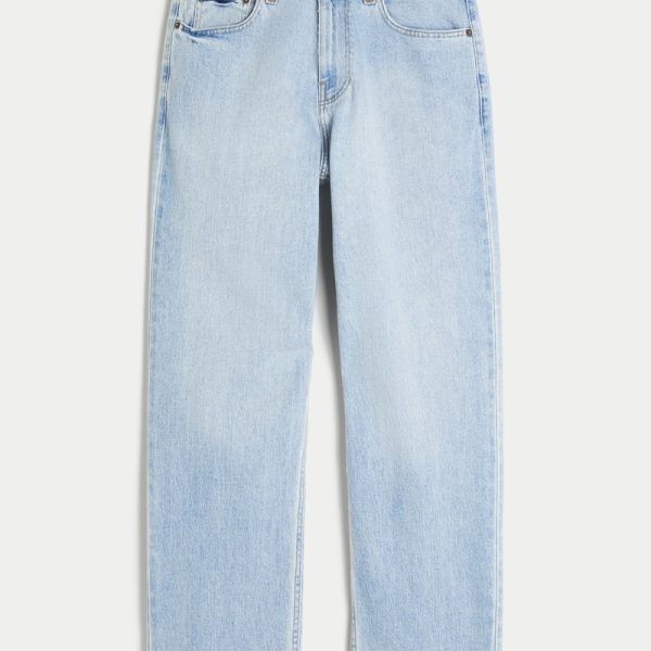 Leopard Print Baggy Painter Jeans - light wash