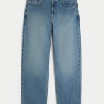 Leopard Print Baggy Painter Jeans - medium