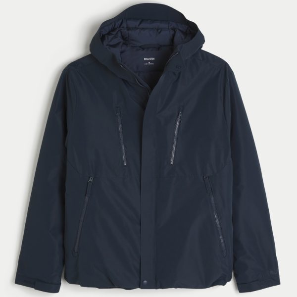 Hooded Shell Jacket - navy