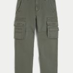 Loose Heavyweight Cargo Pants - gray olive