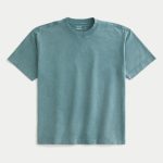 Heavyweight Boxy Crew T-Shirt - washed dark teal