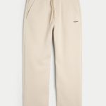 Relaxed Logo Sweatpants - tan