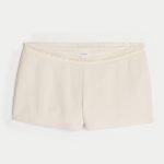 Gilly Hicks Waffle Lace Shortie Shorts - cloud white