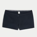 Gilly Hicks Waffle Lace Shortie Shorts - navy blue