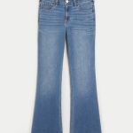 Mid-Rise Dark Wash Boot Jeans - medium
