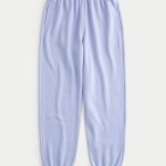 Hollister Feel Good Fleece Dad Joggers - periwrinkle