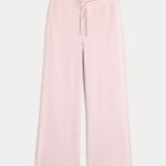 Gilly Hicks Waffle Lace Straight Pants - light lilac