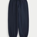 Baggy Fleece Joggers - navy blue
