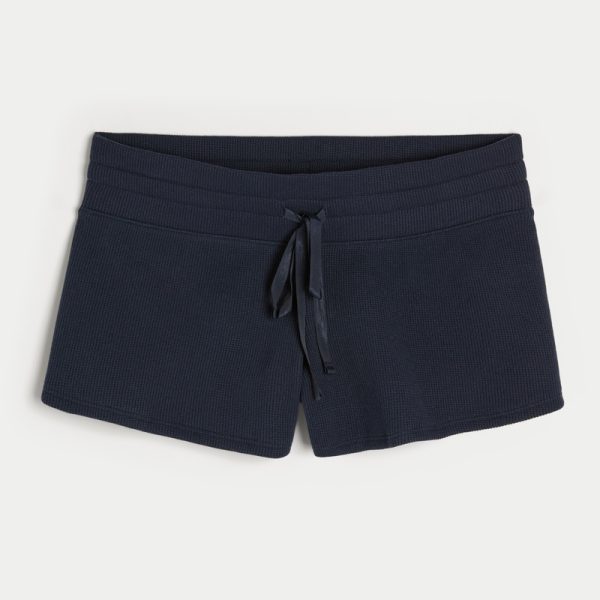 Gilly Hicks Cozy Waffle Mini Shorts - navy