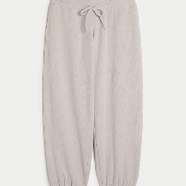 Gilly Hicks Relaxed Waffle Joggers - light grey