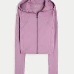 Gilly Hicks Active Recharge Zip-Up Hoodie - dusty purple