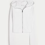 Gilly Hicks Active Recharge Zip-Up Hoodie - white