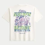Boxy Otto's Auto Body Graphic Tee - cream