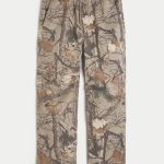 Baggy Cargo Pull-On Pants - light brown camo