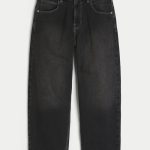 Washed Black Skater Baggy Jeans - washed black