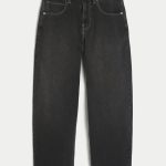 Washed Black Skater Baggy Jeans - washed black