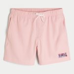 Mid-Thigh Volley Swim Trunks - light pink