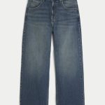 Medium Wash Super Baggy Jeans - dark