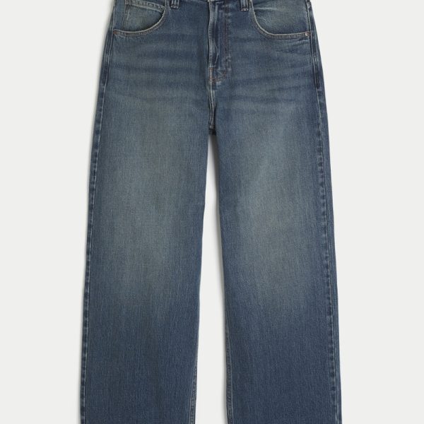Medium Wash Super Baggy Jeans - dark