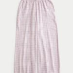Baggy Flannel Pants - light pink plaid