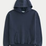 Boxy Hoodie - washed navy