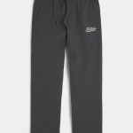 Straight Logo Sweatpants - faded black