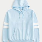 Boxy Logo Hoodie - light blue
