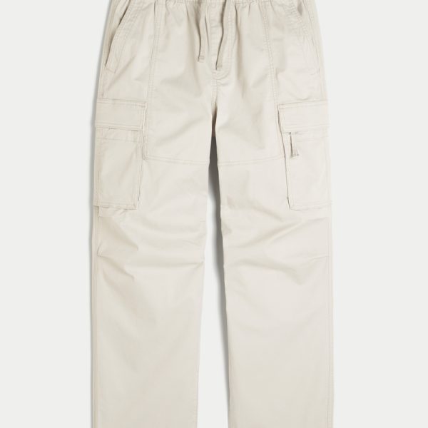 Baggy Cargo Pull-On Pants - light tan