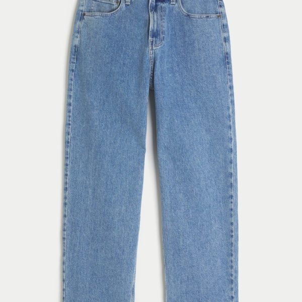 Light Wash Baggy Cargo Jeans - medium