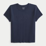 Logo Graphic Baby Tee - navy blue