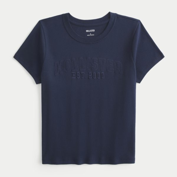 Logo Graphic Baby Tee - navy blue
