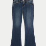 Low-Rise Light Wash Boot Jeans - dark