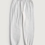 Hollister Feel Good Fleece Dad Joggers - heather light grey
