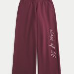 Senior Graphic Baggy Sweatpants - mulberry